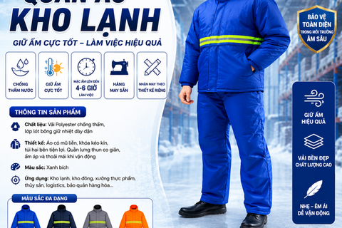 Quần Áo Kho Lạnh -25 Độ Màu Xanh Yamaha VAKL-03