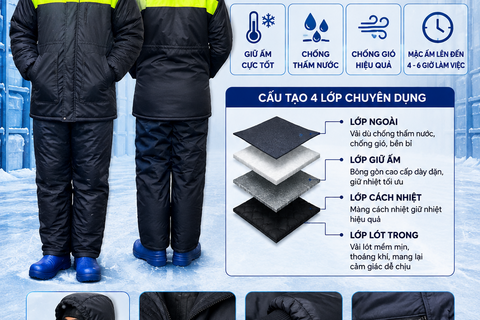 Quần Áo Kho Lạnh -30 Độ Có Phản Quang VAKL-04
