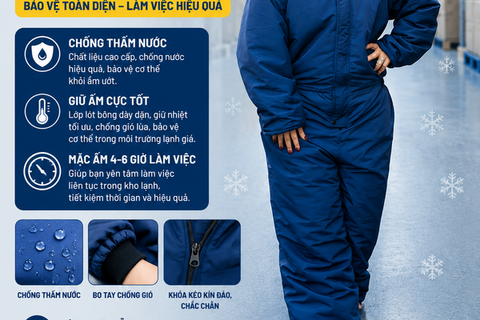 Áo Kho Lạnh Liền Quần Có Nón VAKL-07