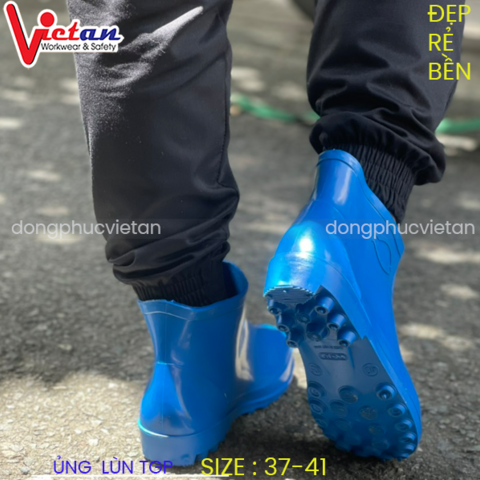 Ủng Lùn Thấp Cổ TGP Màu Xanh