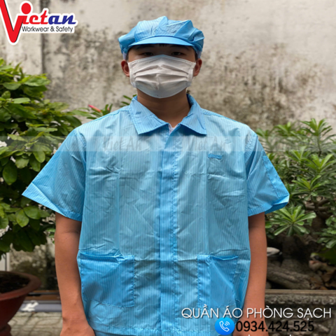 Quần Áo Phòng Sạch Ngắn Tay VAPSNT-02