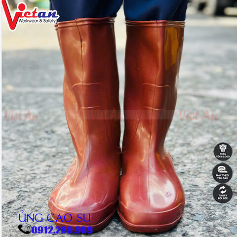 Ủng Cao Cổ TGP Màu Nâu