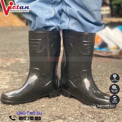 Ủng Cao Su VAC Màu Đen