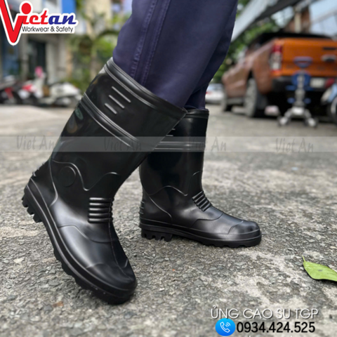 Ủng Cao Cổ TGP Màu Đen
