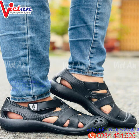 Giày Phòng Sạch Siêu Nhẹ Màu Đen VAC-E0802