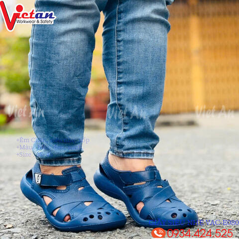 Giày Phòng Sạch Siêu Nhẹ Màu Xanh NAVY VAC-E0803