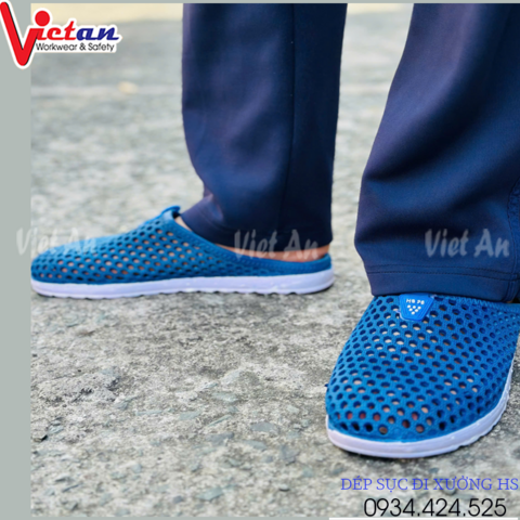 Dép Sục Có Lỗ Không Quai Màu Xanh VADN02
