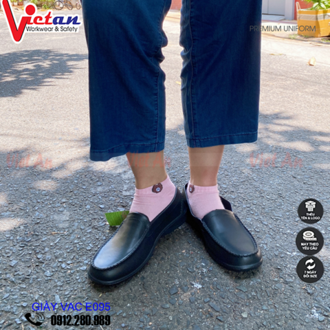 Giày Tây Không Lỗ Màu Đen VAC-E0951