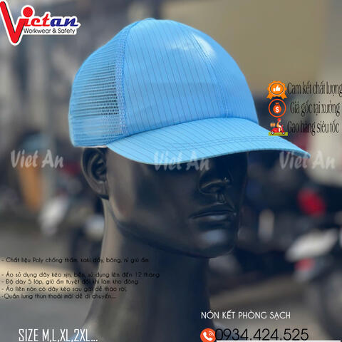 Nón Kết Phòng Sạch Xanh VANK-01