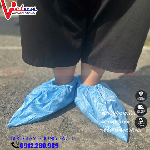 Bọc Giày Phòng Sạch Màu Xanh VABG-02