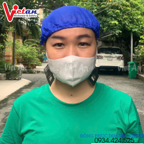 Nón Lưới Bánh Tiêu Tròn Màu Xanh Bích VANL-03