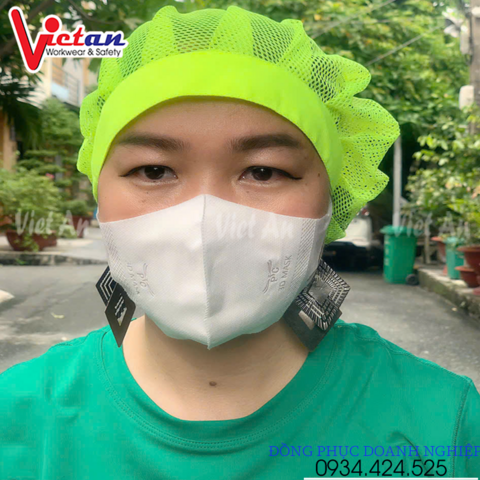 Nón Lưới Có Vành Màu Xanh Neon VANL-13