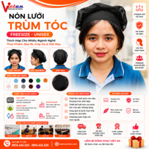 Nón Lưới Bánh Tiêu Có Vành Màu Đen NLCV-08