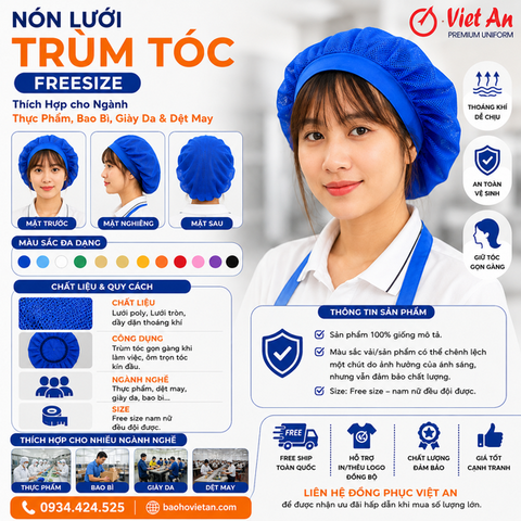 Nón Lưới Bánh Tiêu Có Vành Màu Xanh Bích NLCV-02