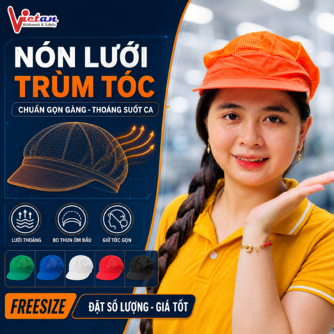 Nón Lưới Nữa Đầu Màu Cam NLNĐ-01