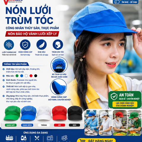 Nón Lưới Nửa Đầu Xanh Dương Đậm NLNĐ-07