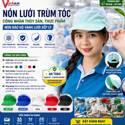 Nón Lưới Nửa Đầu Xanh Ngọc NLNĐ-08