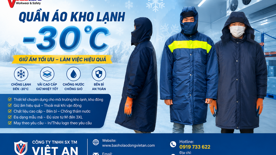 Quần Áo Kho Lạnh -30 Độ – Giữ Ấm Tốt, Bảo Hộ Chuyên Dụng
