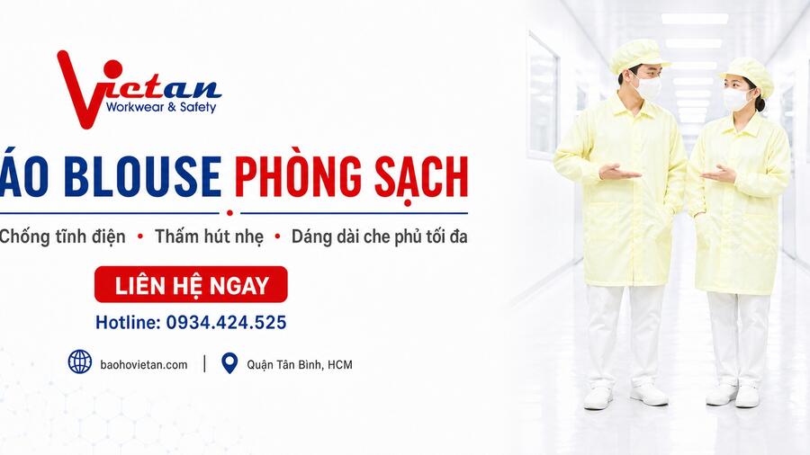 Quần Áo Phòng Sạch Liền Quần Cao Cấp – May Theo Yêu Cầu