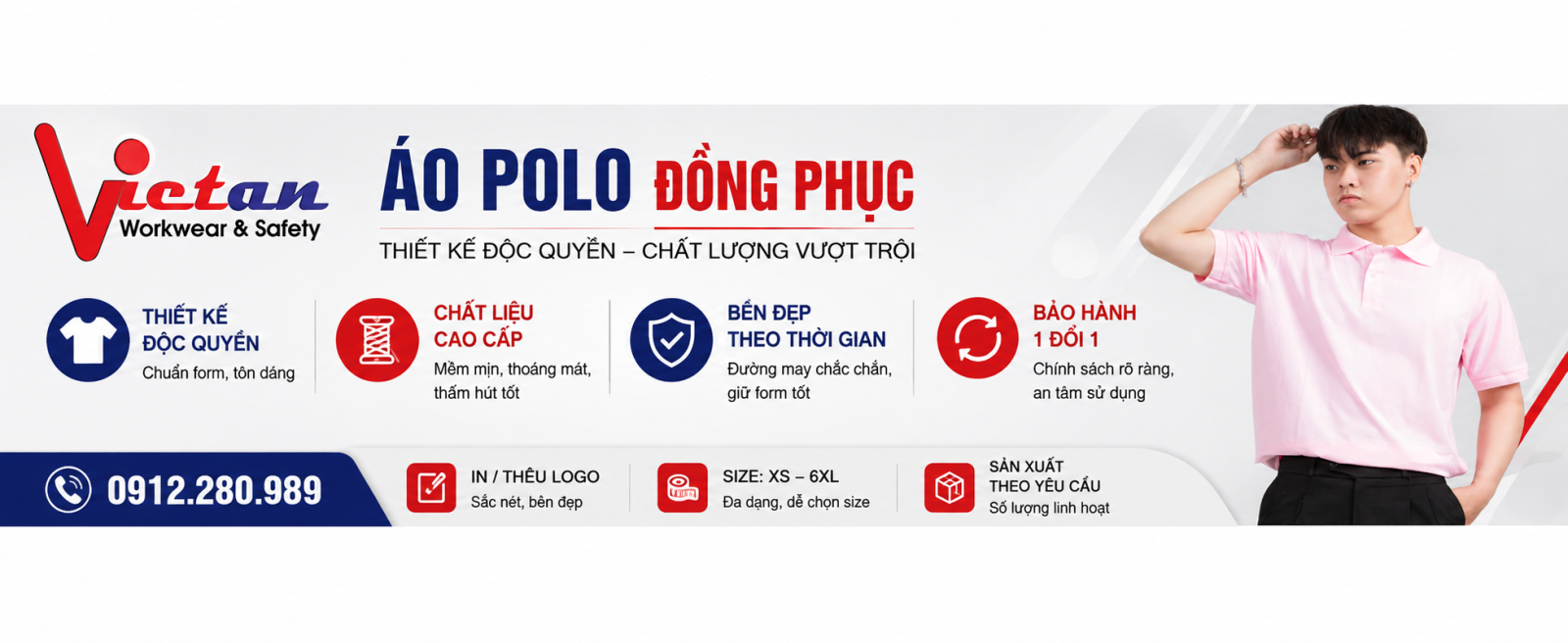 Áo polo đồng phục bền đẹp theo thời gian