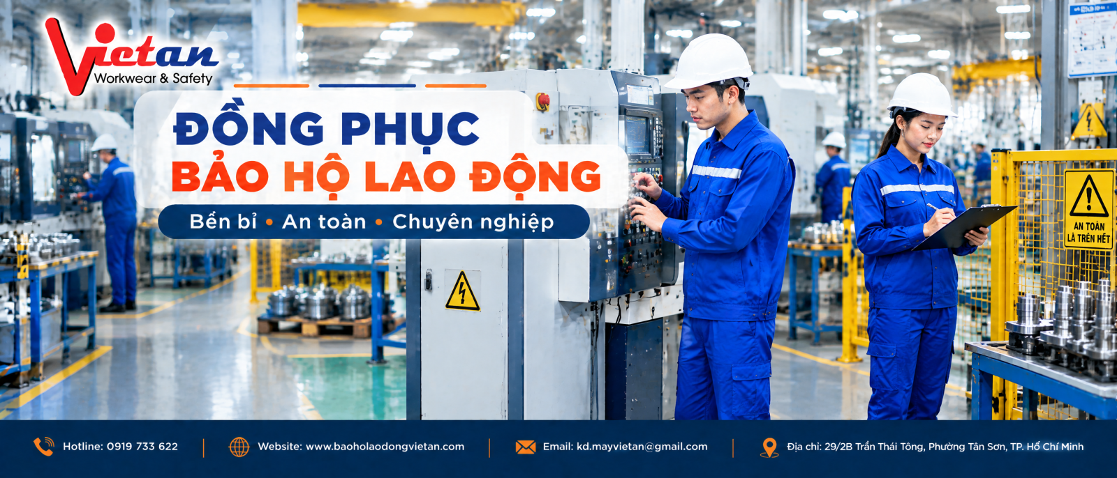 Đồng phục bảo hộ cho công nhân sản xuất, mỗi một bộ trang phục đóng vai trò như một lớp giáp bảo vệ người công nhân