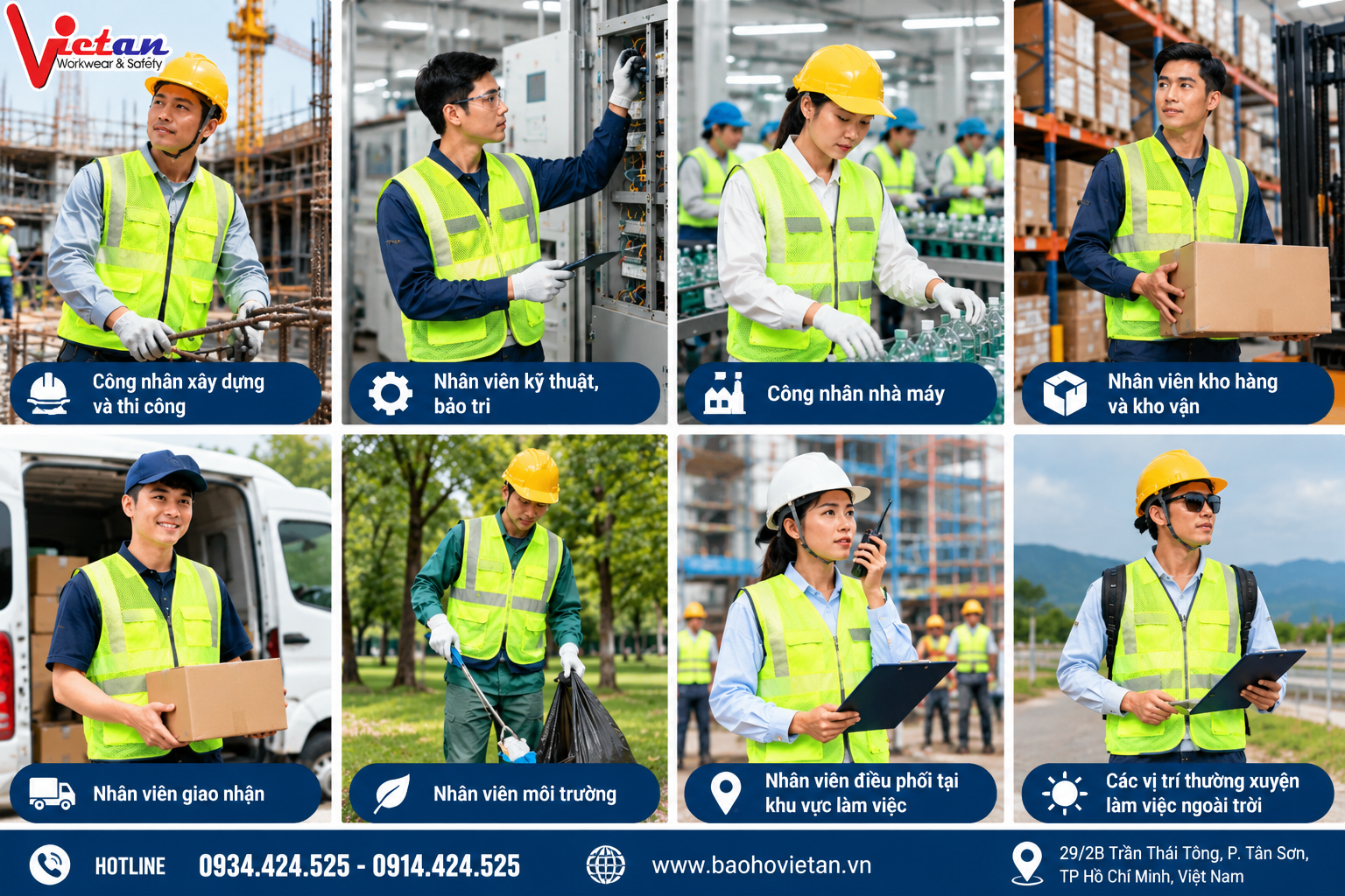 Áo ghi lê phản quang công nhân luôn là lựa chọn ưu tiên hàng đầu của  nhiều doanh nghiệp, với thiết kế đơn giản và gọn nhẹ, áo ghi lê được ứng dụng trong nhiều môi trường làm việc khác nhau như công nhân nhà máy, nhân viên giao hàng, nhân viên môi trường,......