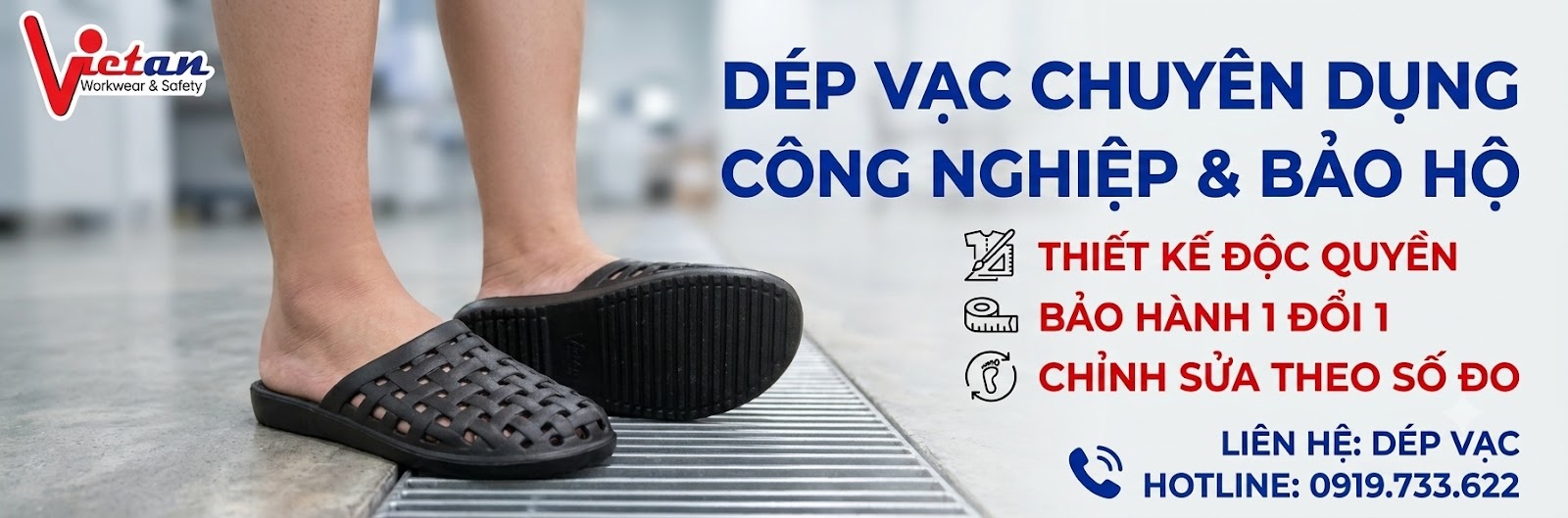 Dép VAC- bảo hộ lao động Việt An