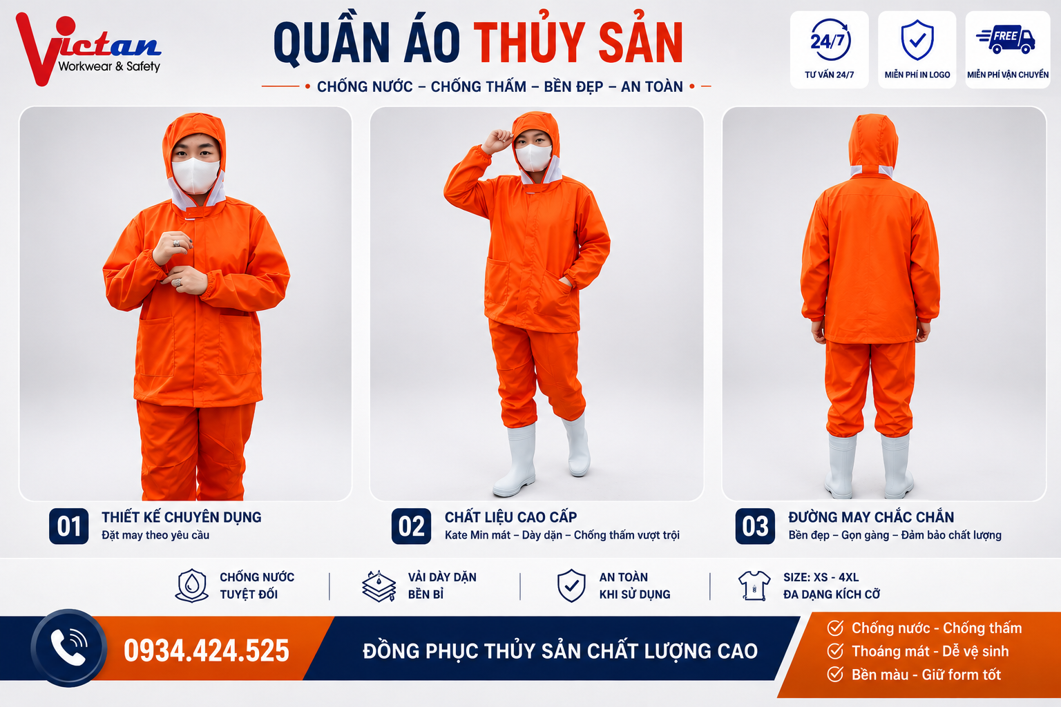 Quần áo thủy sản chất lượng cao