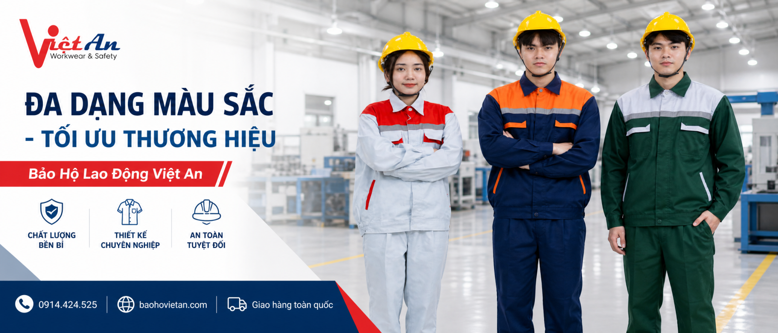 Top 3 màu quần áo bảo hộ được lựa chọn nhiều nhất 2026