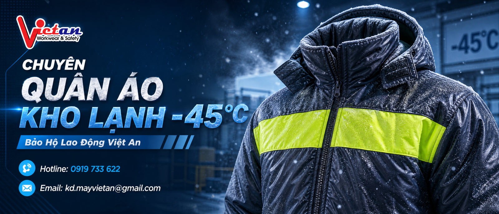 Quần áo kho lạnh -45 độ