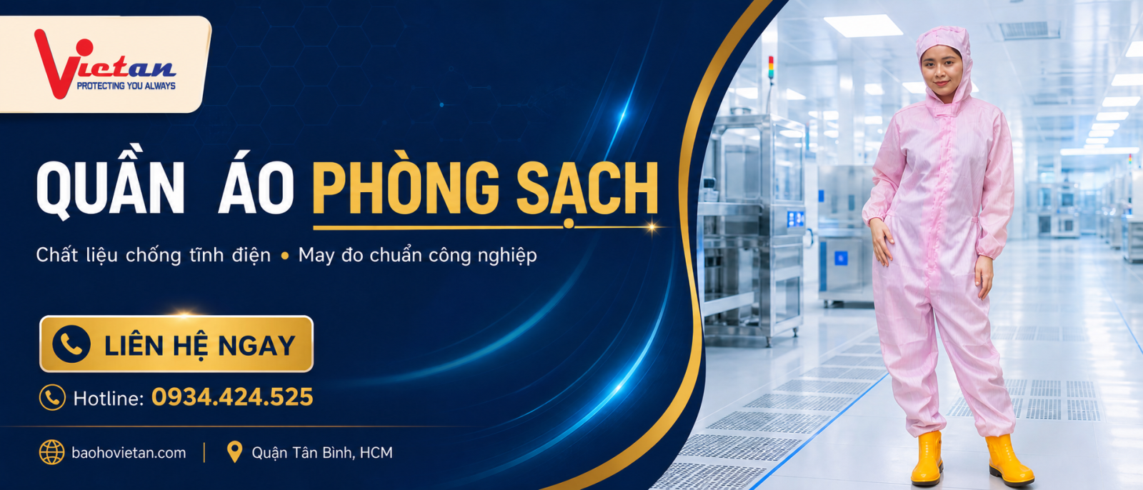 Mẫu quần áo phòng sạch liền quần nữ