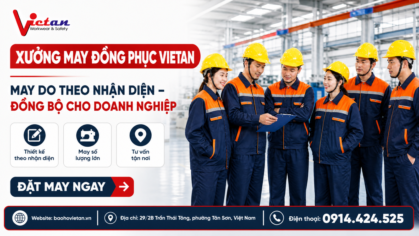Việt An may đo theo nhu cầu của từng doanh nghiệp